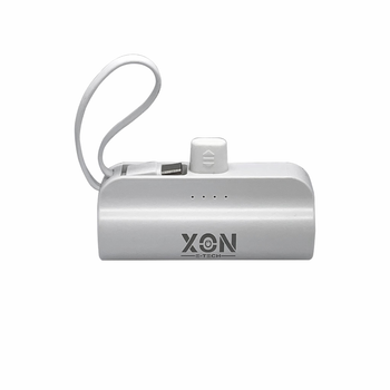 Портативная мини-батарея 5000 mAh XON PowerBank MiniCharge Lightning + USB Type-C (DC5LC 6761) Белая
