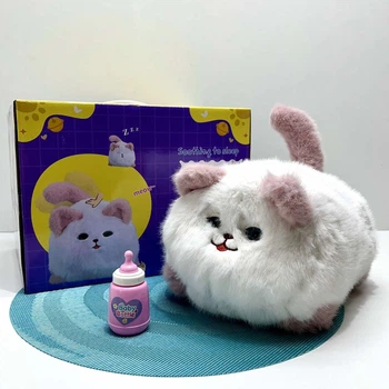Кошеня інтерактивне Cute Cat виляє хвостиком звукові ефекти Білий з рожевим (933-103 E)