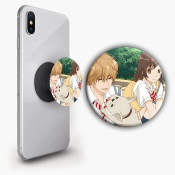 Держатель для телефона PopSockets Аниме Волчица и Черный Принц #03 Черный