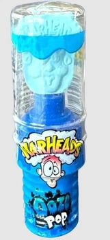Льодяник Warheads Sour Ooze Pop зі смаком фруктів з рідкою кислою начинкою 40г