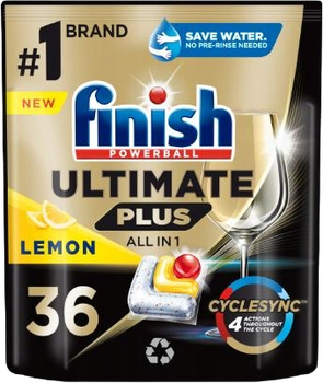 Таблетки для посудомийних машин Finish Ultimate Plus Powerball All in 1 лимон 36 шт (5908252010974)