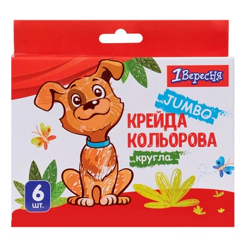 Крейда кольорова кругла Yes Zoo Land 400440 6 кольорів
