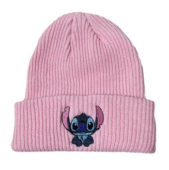 В'язана тепла шапка дитяча Disney Stitch, Стич. Рожева