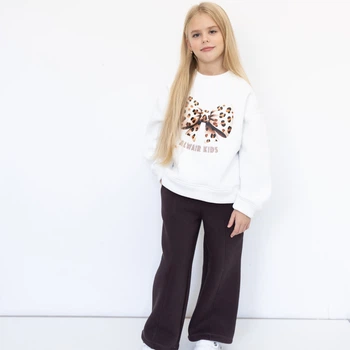 Штани палацо теплі Хюґе Alwair Kids Коричневий 122см 81005