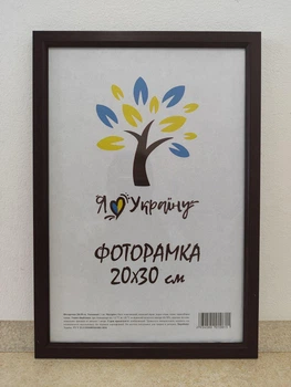 Фоторамка 20Х30, вишневая без золотой вставки, 1511-х054-2 б/з, СКЛО +КАРТОН