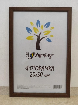 Фоторамка 20Х30, світло-коричнева без золотої вставки, 1511-5120 б/з, СКЛО + КАРТОН