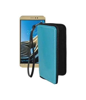 Чохол-гаманець з екошкіри для телефону Cubot Note S Блакитний