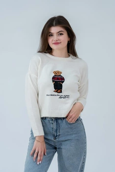 Свитер женский Ralph Lauren POLO Bear PLR-3101-1WT XL