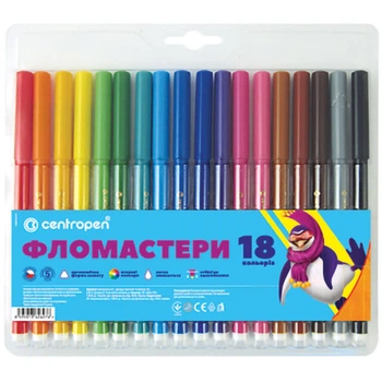 Набір фломастерів Centropen Colour World 18 шт (7550/18 ТП)