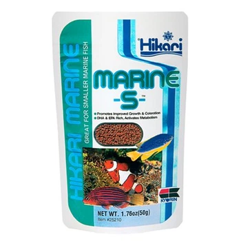 Корм Hikari Marine-S 50г (гранулы) ~1-1,5мм для маленьких всеядных (рифовых) морских рыбок 3+ см Тонущий