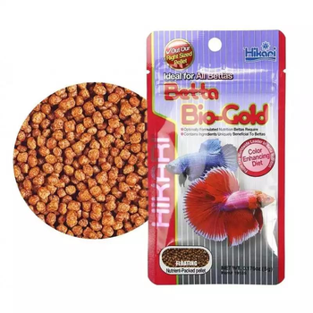 Корм Hikari Tropical Betta Bio-Gold (гранулы) 1,1мм для рыбок петушков длиной 3,5 см Плавающий