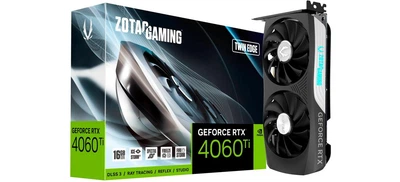 Відеокарта Zotac PCI-Ex GeForce RTX 4060 Ti Twin Edge 16GB GDDR6 (128bit) (2535/18000) (HDMI, 3 x DisplayPort)