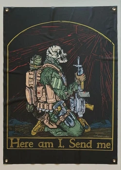 Прапор Here am I Send me 700х1000 мм на люверсах