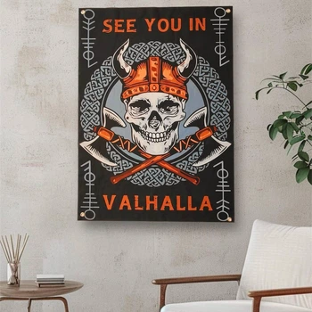 Флаг баннер военный Valhalla 700х1000 мм