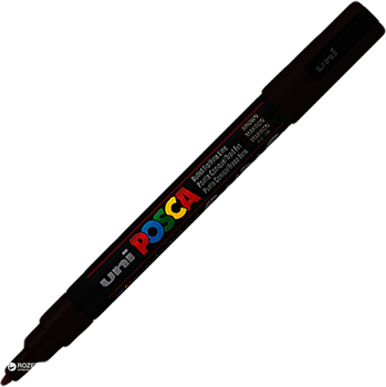 Маркер-краска Uni Posca Черный 0.9-1.3 мм Черный корпус (PC-3M.Black)