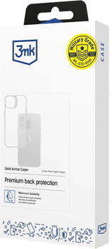 Панель 3MK Satin Armor Case+ для Apple iPhone 16 Black + Transparent (5903108586535)