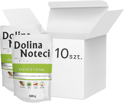 Mokra karma dla psów Dolina Noteci Premium Bogata w dziczyznę 10 x 500 g (5902921381273)