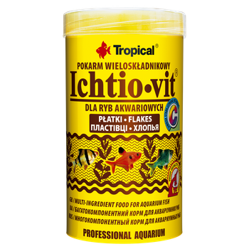 Корм Tropical Ichtio-Vit для всех аквариумных рыб хлопья 50 г/ 250 мл