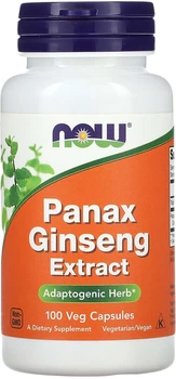 Женьшень Now Foods Panax Ginseng Extract 500 мг 100 веганських капсул (733739040121)