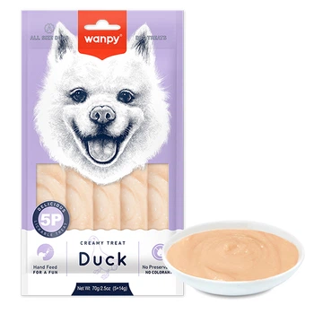 Рідкі ласощі для собак Wanpy Creamy Lickable Treats Duck качка (RA-70)
