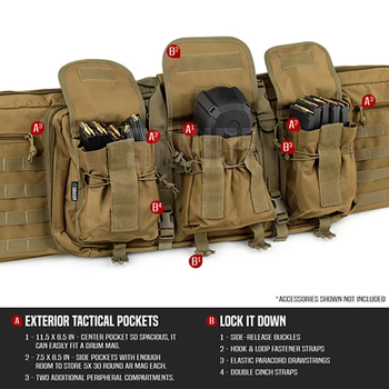 Чехол чемодан для оружия Savior Equipment 140 см American Classic FDE