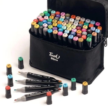 Набор цветных двухсторонних скетч маркеров для рисования Touch Sketchmarker 80 цветов фломастеры для скетчинга