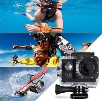 Экшн камера A7 FullHD, спортивная, влагозащита, с креплением 1080P MicroSD 12Мп