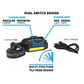 Ліхтар тактичний налобний NIGHTSTICK USB-4510B