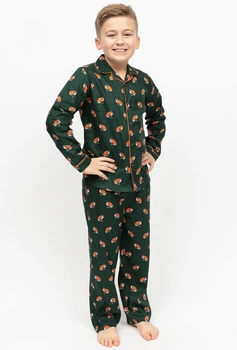 Піжама для хлопчика Cyberjammies Forrest 3008 4-5 років/110 см Зелений з принтом лисиці (5051877531321)