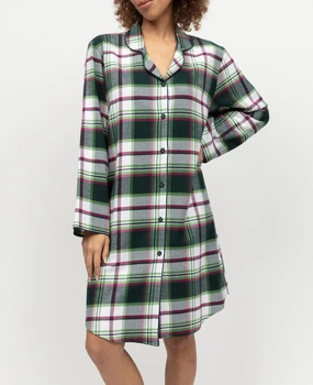 Халат жіночий Cyberjammies Forrest 0511 16/XL Зелений у клітку (5051877529298)