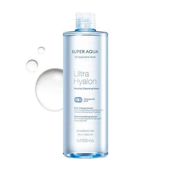 Міцелярная вода Missha Super Aqua Ultra Hyalron Micellar Cleansing Water з гіалуроновою кислотою, 500 мл