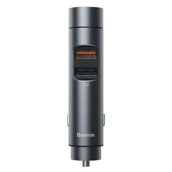 Автомобильный FM модулятор Baseus Bluetooth Трансмиттер Energy Column 2в1 MP3
