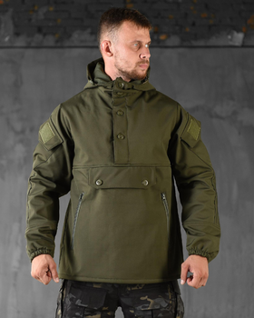 Тактична куртка демісезонна анорак SoftShell L олива (88917)