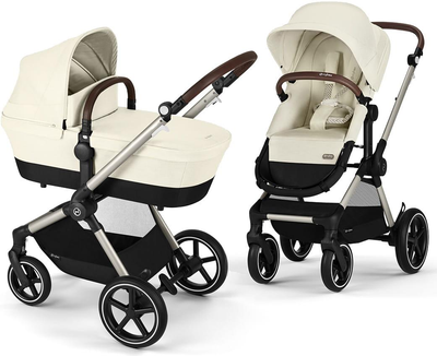 Універсальна коляска 2 в 1 Cybex Eos Lux TPE Seashell Beige, 4063846368570