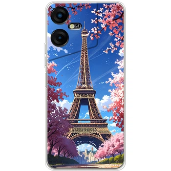 Силиконовый Чехол с Картинкой для Tecno Pova Neo 3 Принт (Париж, Эйфелева Башня) (55360-ysm036)