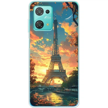 Силиконовый Чехол с Картинкой для Blackview Oscal C30 Pro Принт (Париж, Эйфелева Башня) (48750-ysm037)