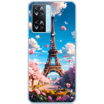 Силиконовый Чехол с Картинкой для OPPO A77 Принт (Париж, Эйфелева Башня) (45677-ysm035)