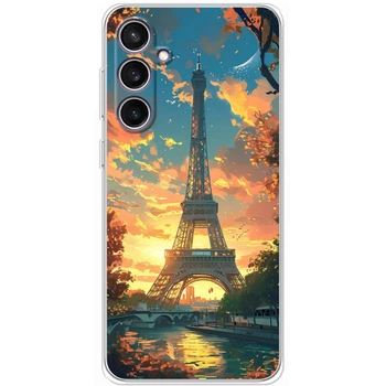 Силиконовый Чехол с Картинкой для Samsung Galaxy S24 FE (S721) Принт (Париж, Эйфелева Башня) (60121-ysm037)
