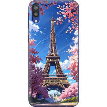 Силиконовый Чехол с Картинкой для Samsung Galaxy M10 (M105) Принт (Париж, Эйфелева Башня) (36518-ysm036)