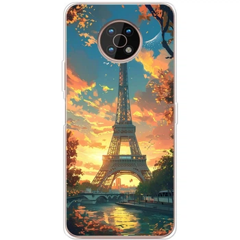 Силиконовый Чехол с Картинкой для Nokia G50 Принт (Париж, Эйфелева Башня) (45950-ysm037)