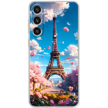Силиконовый Чехол с Картинкой для Samsung Galaxy S24 Plus Принт (Париж, Эйфелева Башня) (50954-ysm035)