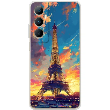 Силиконовый Чехол с Картинкой для Realme C65 Принт (Париж, Эйфелева Башня) (57960-ysm038)