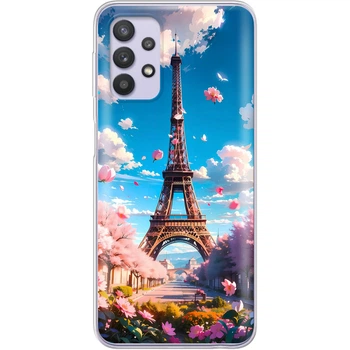 Силиконовый Чехол с Картинкой для Samsung Galaxy A53 5G (A536) Принт (Париж, Эйфелева Башня) (44112-ysm035)
