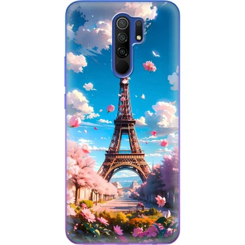 Силиконовый Чехол с Картинкой для Xiaomi Redmi 9 Принт (Париж, Эйфелева Башня) (40233-ysm035)