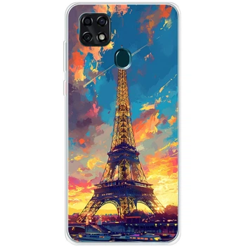 Силиконовый Чехол с Картинкой для ZTE Blade 20 Smart Принт (Париж, Эйфелева Башня) (45090-ysm038)