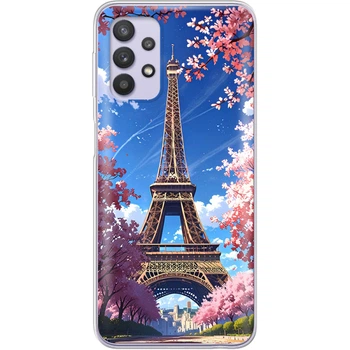 Силиконовый Чехол с Картинкой для Samsung Galaxy A53 5G (A536) Принт (Париж, Эйфелева Башня) (44112-ysm036)