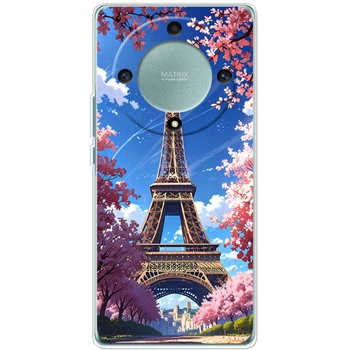 Силиконовый Чехол с Картинкой для Huawei Honor Magic 5 Lite 5G Принт (Париж, Эйфелева Башня) (49512-ysm036)