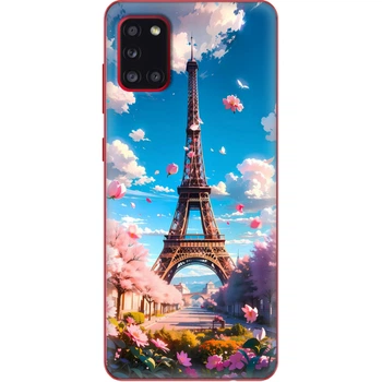 Силиконовый Чехол с Картинкой для Samsung Galaxy A31 (A315) Принт (Париж, Эйфелева Башня) (39470-ysm035)