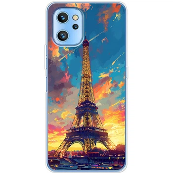 Силиконовый Чехол с Картинкой для Umidigi A13 Принт (Париж, Эйфелева Башня) (46004-ysm038)