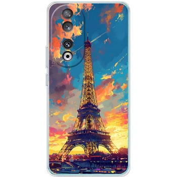 Силиконовый Чехол с Картинкой для Huawei Honor 90 Принт (Париж, Эйфелева Башня) (56568-ysm038)